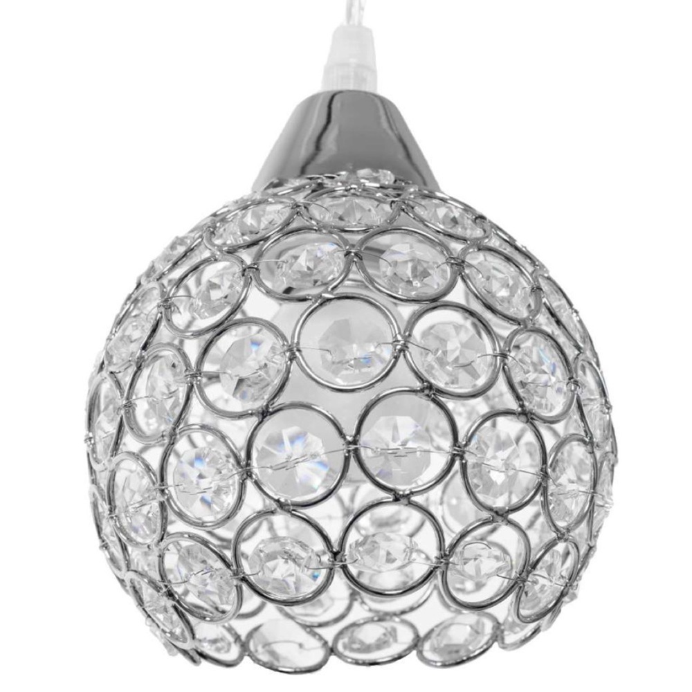 Chrome Modern Art Glass Dome Pendant Light